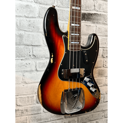 Fender Custom Shop Limited Edition Custom Jazz Bass Heavy Relic, Round-Lam Rosewood Fingerboard, Faded Aged 3-Color Sunburst