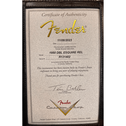 Fender Custom Shop 1950 Double Esquire Relic, 1-Piece Rift Sawn Maple Neck, Aged Nocaster Blonde