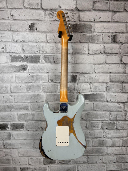 Fender Custom Shop 1960 Stratocaster Heavy Relic, Rosewood Fingerboard, Aged Sonic Blue over 3-Color Sunburst