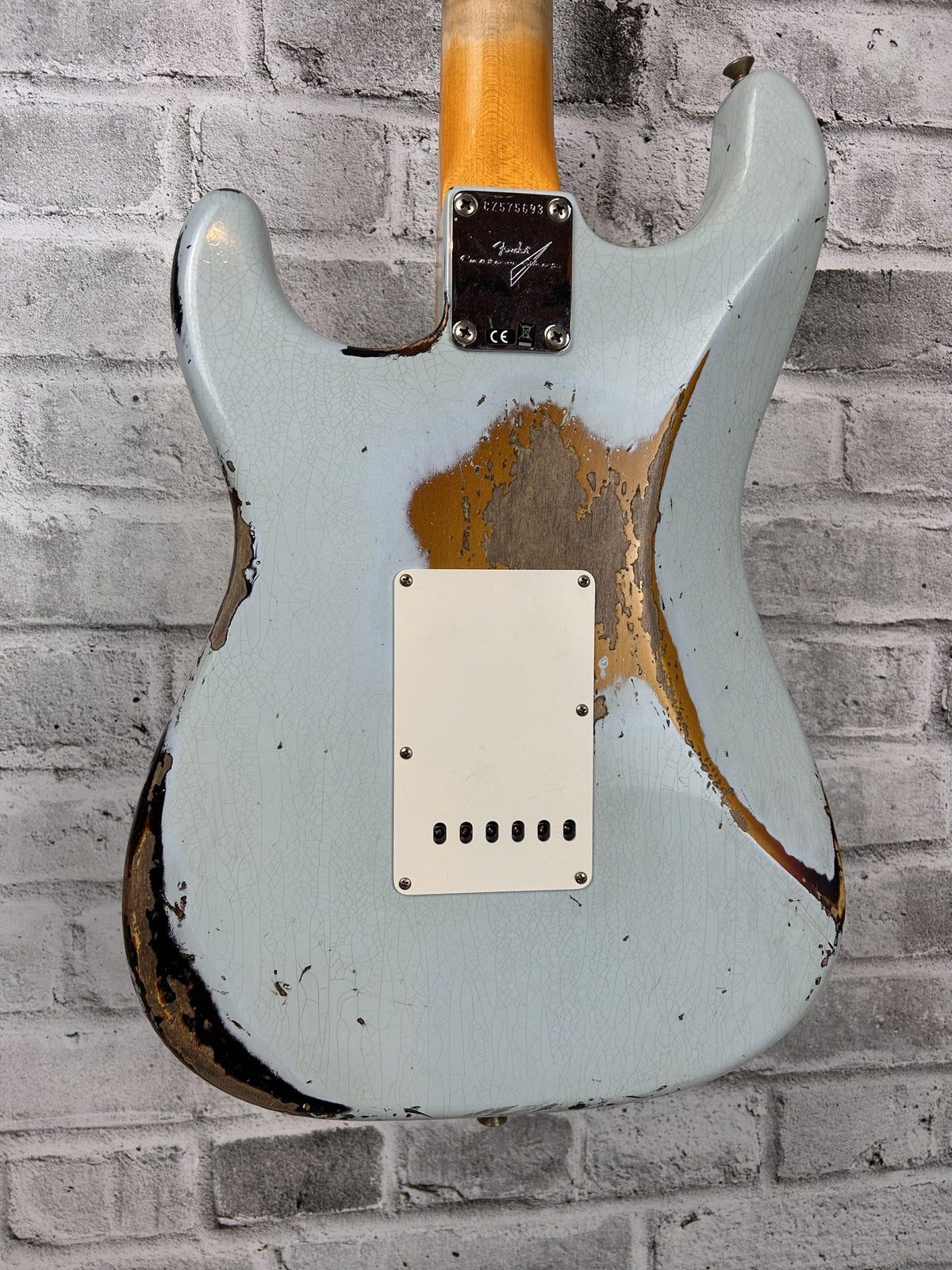Fender Custom Shop 1960 Stratocaster Heavy Relic, Rosewood Fingerboard, Aged Sonic Blue over 3-Color Sunburst