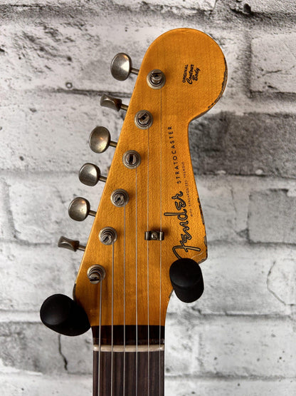 Fender Custom Shop 1960 Stratocaster Heavy Relic, Rosewood Fingerboard, Aged Black over 3-Color Sunburst