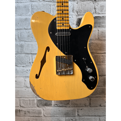 Fender Custom Shop Limited Edition Nocaster Thinline Relic, 1-Piece Quartersawn Maple Neck, Aged Nocaster Blonde