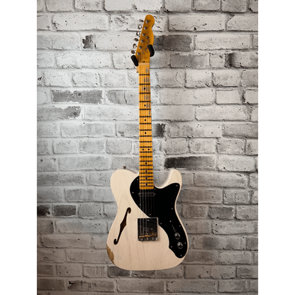 Fender Custom Shop Limited Edition Nocaster Thinline Relic, 1-Piece Quartersawn Maple Neck, Aged White Blonde