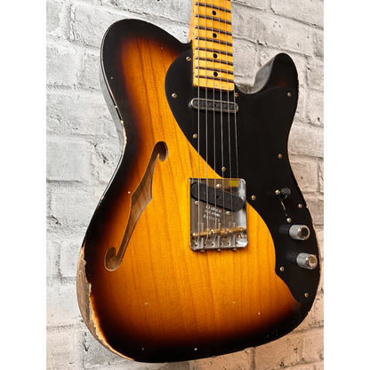Fender Custom Shop  Limited Edition Nocaster Thinline Relic, 1-Piece Quartersawn Maple Neck, Aged 2-Color Sunburst