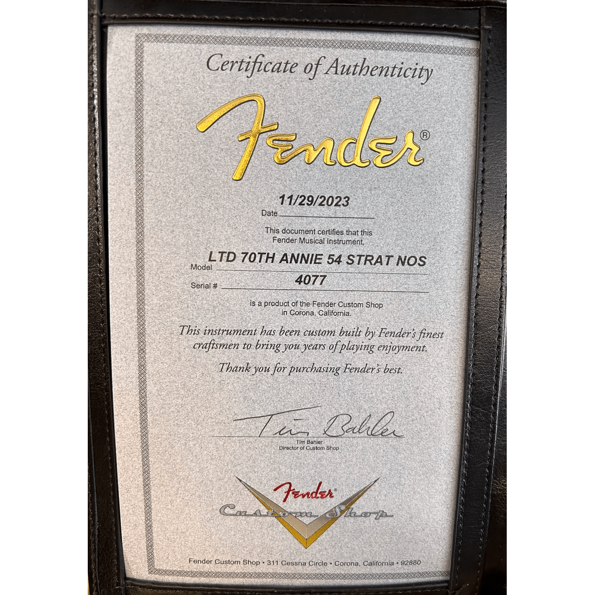 Fender Custom Shop Limited Edition 70th Anniversary 1954 Stratocaster NOS, Wide-Fade 2-Color Sunburst