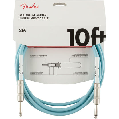 Fender Original Series Instrument Cable, 10', Daphne Blue