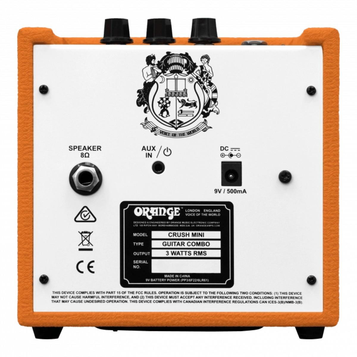 Orange Amplifiers Crush Mini 3W Micro Combo Amplifier