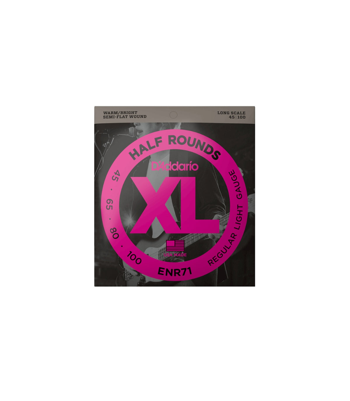 D'Addario ENR71 - Half Rounds Long Scale Bass Strings Regular Light Gauge (45-100)