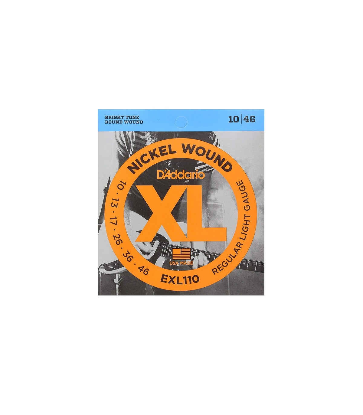 D'Addario EXL110 Nickel Wound Electric Guitar Strings Regular Light Gauge (10-46)