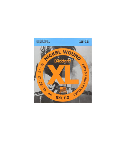 D'Addario EXL110 Nickel Wound Electric Guitar Strings Regular Light Gauge (10-46)