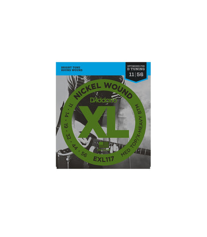 D'Addario EXL117 Nickel Wound Electric Guitar Strings Medium Top/Extra Heavy Bottom Gauge (11-56)