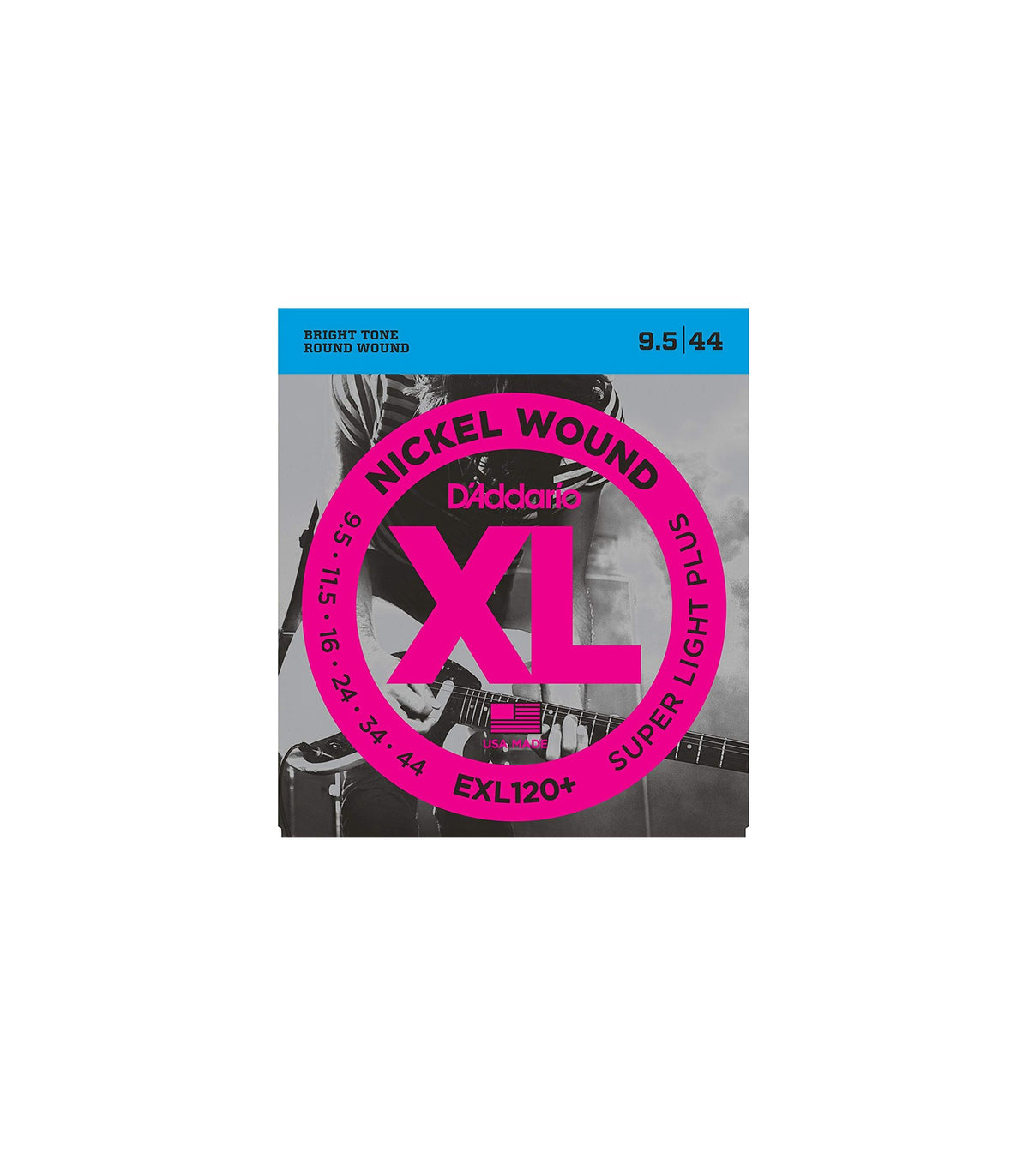D'Addario EXL120+ Nickel Wound Electric Guitar Strings Super Light Plus Gauge (9.5-44)
