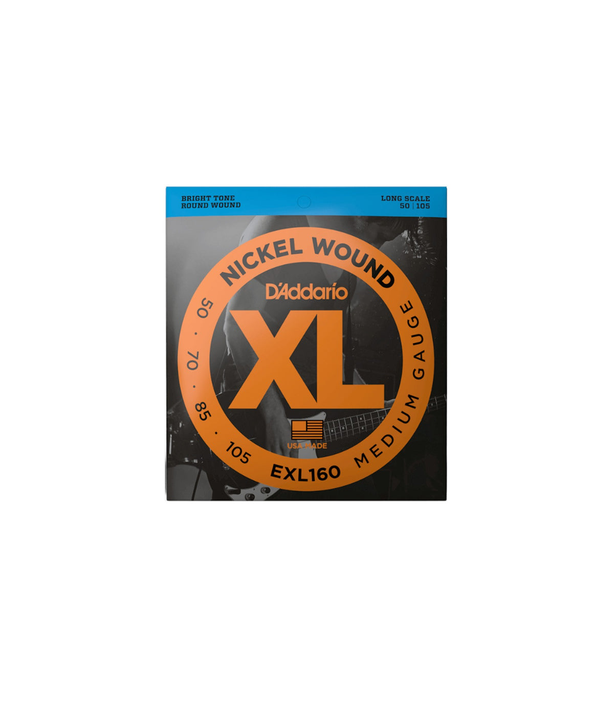 D'Addario EXL160 - Nickel Wound Long Scale Bass Strings Medium Gauge (50-105)