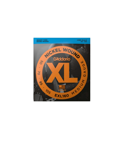 D'Addario EXL160 - Nickel Wound Long Scale Bass Strings Medium Gauge (50-105)