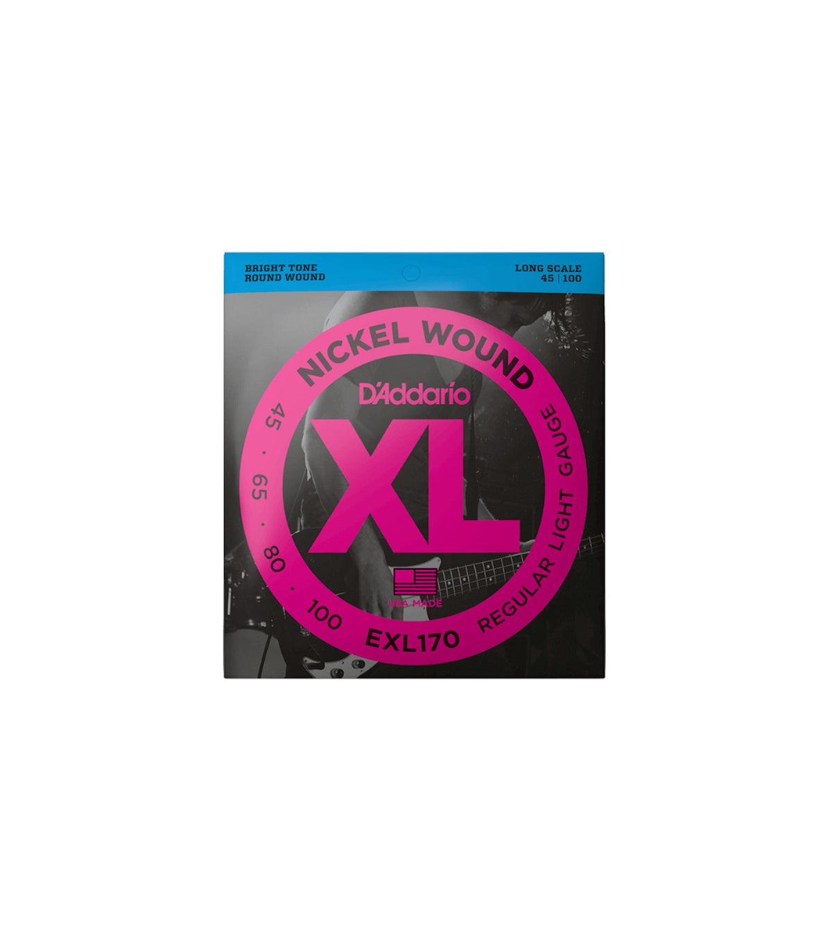 D'Addario EXL-170 - Nickel Wound Long Scale Bass Strings Light Gauge (45-100)