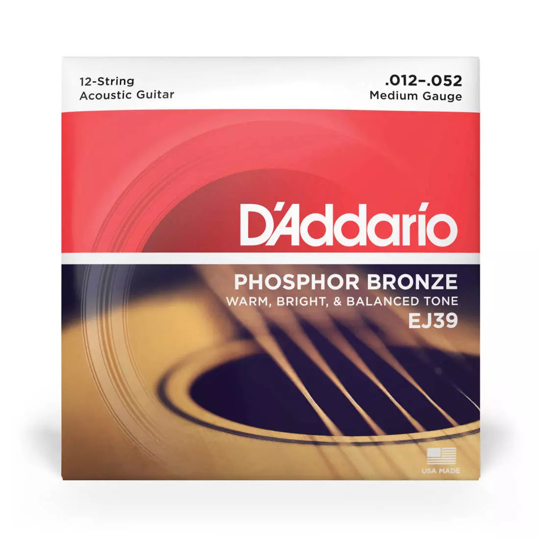 D'Addario EJ39 - Phosphor Bronze 12-String Medium 12-52