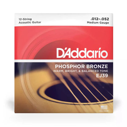 D'Addario EJ39 - Phosphor Bronze 12-String Medium 12-52