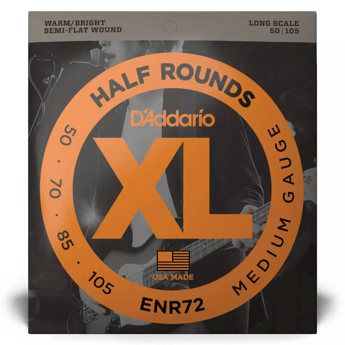 D'Addario ENR72 - Bass Strings - Half Rounds LONG SCALE 50-105