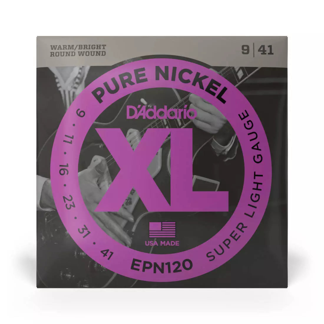 D'Addario EPN120 - Pure Nickel Round Wound SUPER LIGHT 09-41