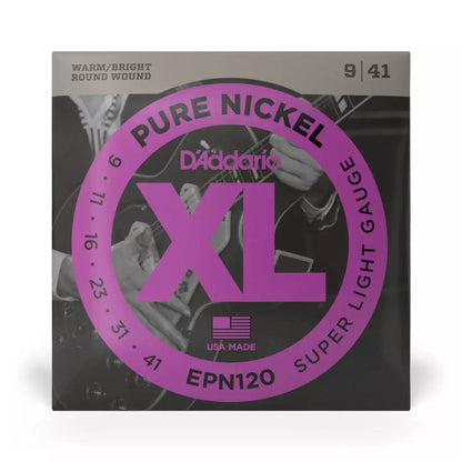 D'Addario EPN120 - Pure Nickel Round Wound SUPER LIGHT 09-41