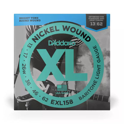 D'Addario EXL158 - Nickel Wound BARITONE LIGHT 13-62