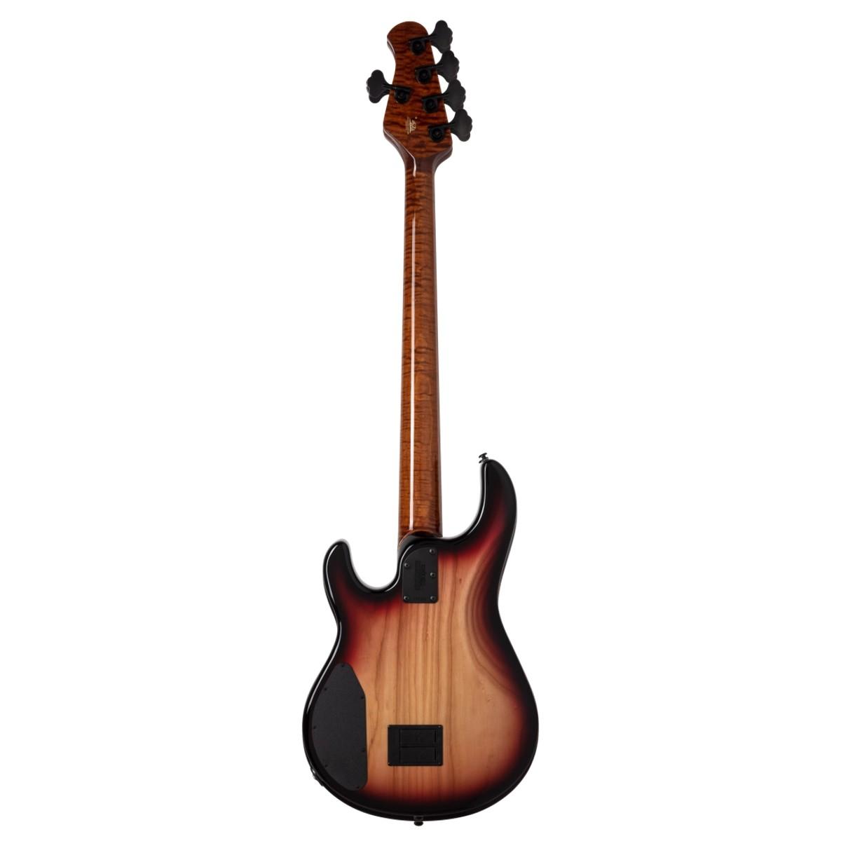 Ernie Ball Music Man 35th Anniversary StingRay5 H Bass Guitar, Roasted Flame Maple/Ebony - Spalted Sunburst