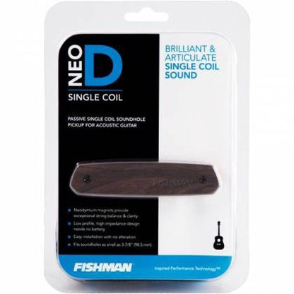 Fishman Neo-D04 Passive Single Coil Soundhole Pickup - Wood Finish