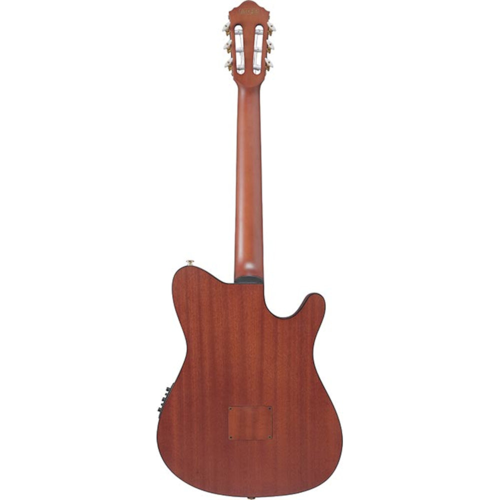 IBANEZ FRH10NLBSF Thinline Nylon 6 String Acoustic Electric Guitar Left Hand, Brown Sunburst Flat