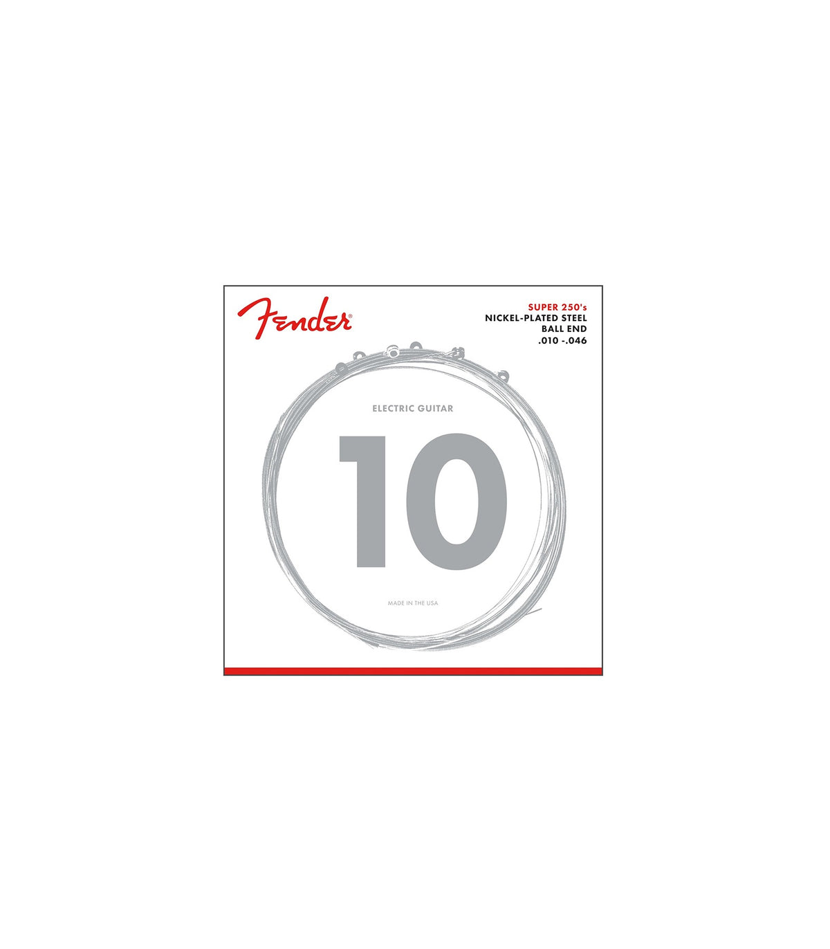 Fender 250R Nickel-Plated Steel Guitar Strings Regular Gauge (10-46)
