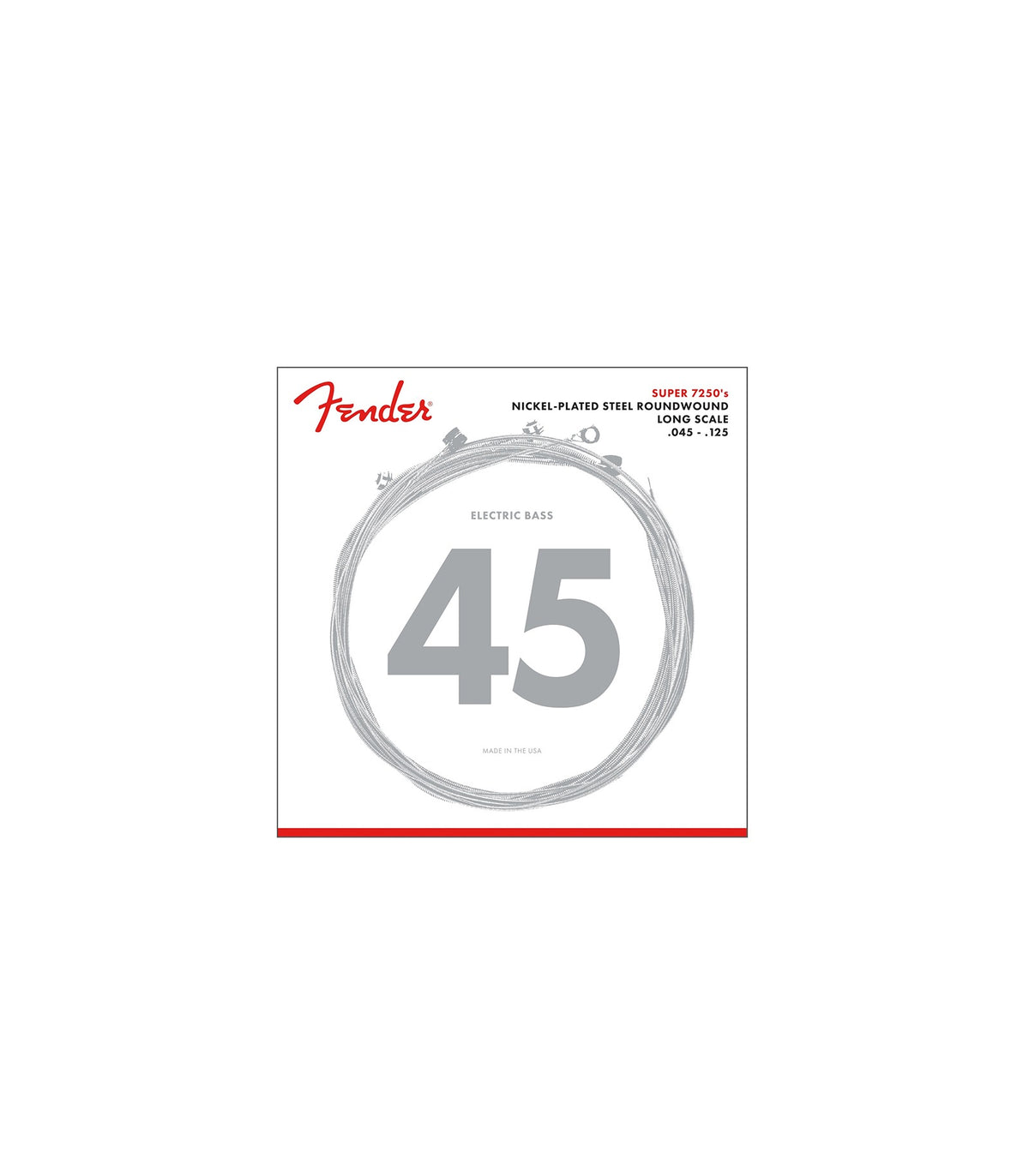 Fender 7250-5M Nickel-Plated Steel Roundwound Long Scale Bass Strings 5-String Medium Gauge (45-125)