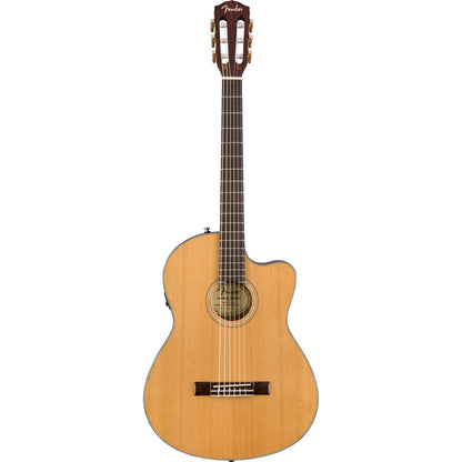 Fender CN-140SCE Nylon Thinline, Walnut Fingerboard - Natural w/Case