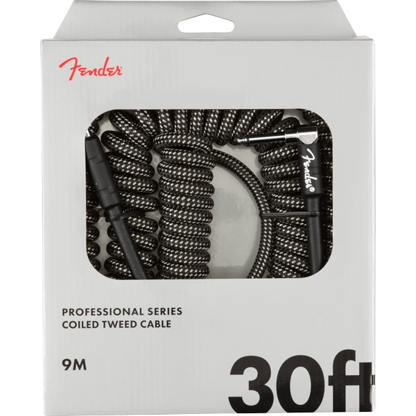 Fender Professional Coil Cable, 30' - Gray Tweed