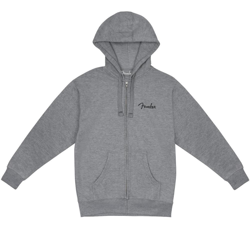 Fender® Spaghetti Small Logo Zip Front Hoodies - Gray