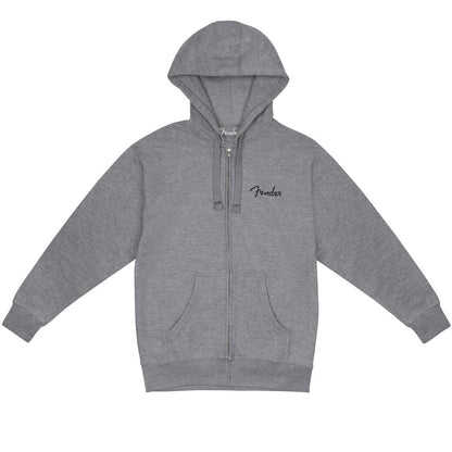 Fender® Spaghetti Small Logo Zip Front Hoodies - Gray