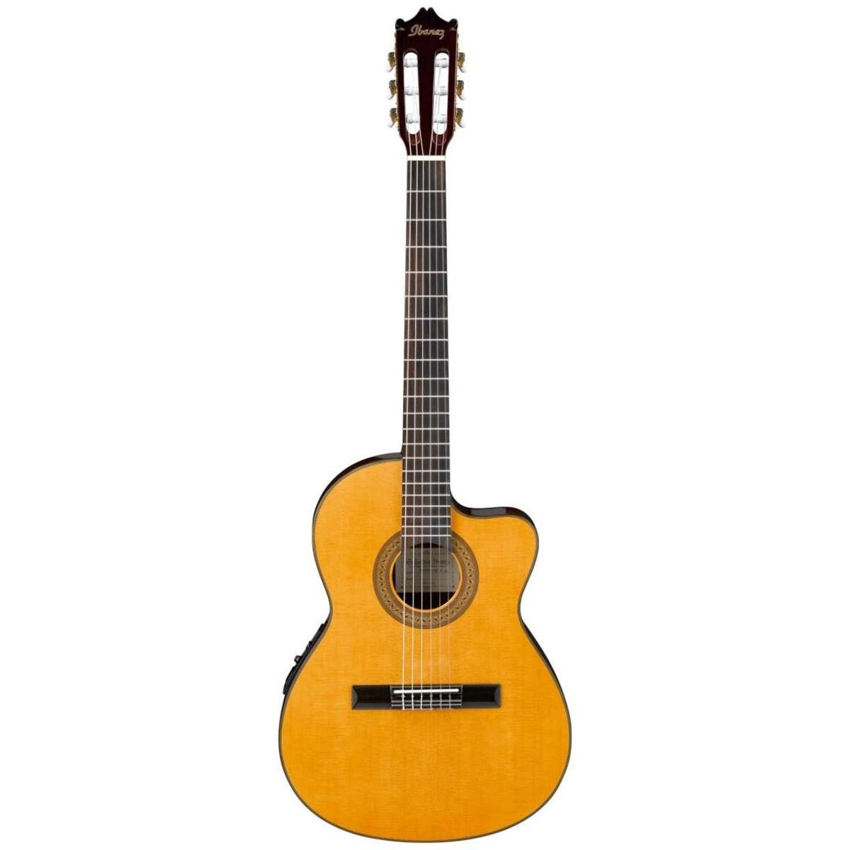Ibanez GA5TCE Thinline Cutaway Classical Acoustic/Electric Guitar - Amber High Gloss