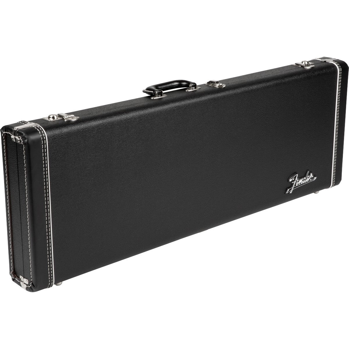 Fender G&G Deluxe Strat®/Tele® Hardshell Case, Black with Orange Plush Interior, Fender® Amp Logo