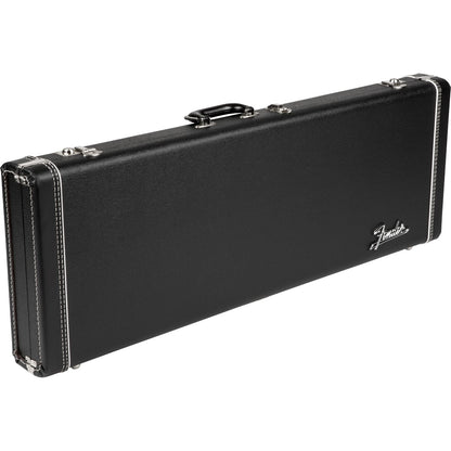 Fender G&G Deluxe Strat®/Tele® Hardshell Case, Black with Orange Plush Interior, Fender® Amp Logo