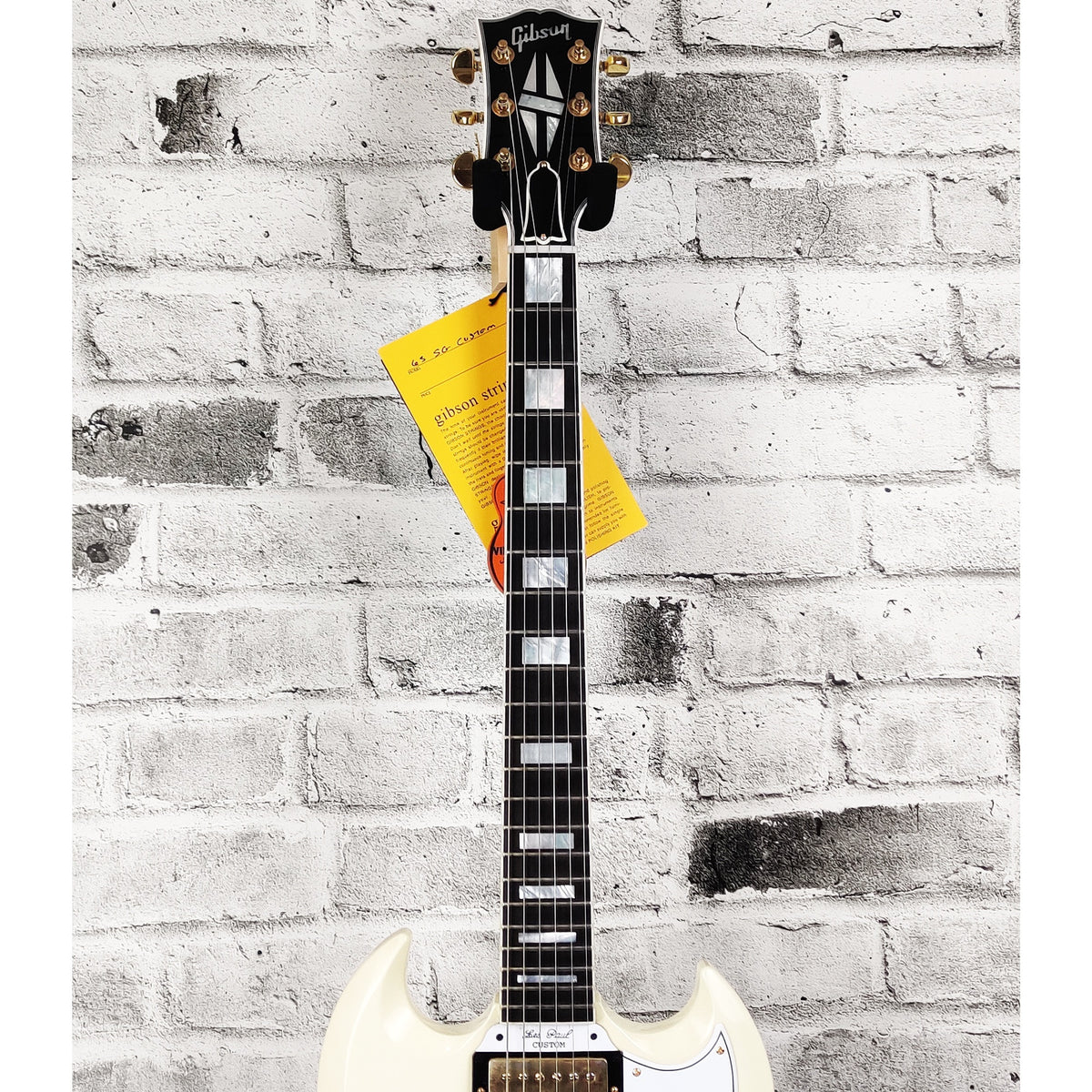 Gibson 1963 Les Paul Custom SG VOS Reissue w/ 3-Pickups, Ebony Fretboard and Maestro Trem - Classic White