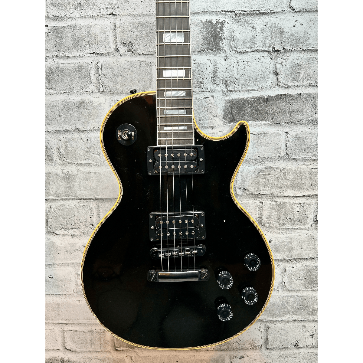 GIBSON Les Paul Custom Ebony Murphy Lab Aged Black Chrome
