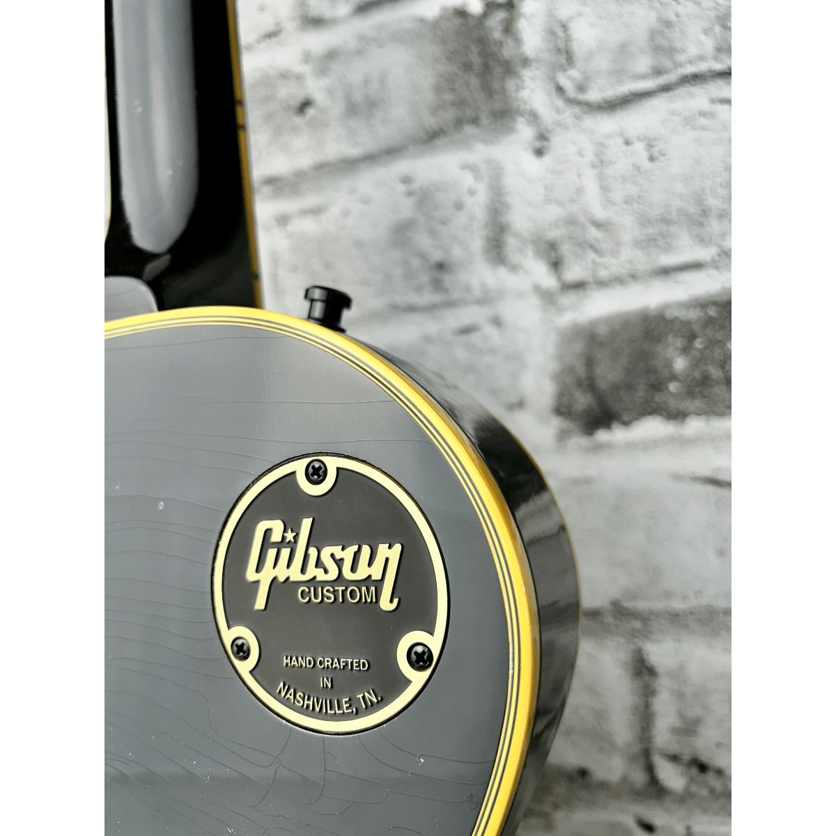 GIBSON Les Paul Custom Ebony Murphy Lab Aged Black Chrome