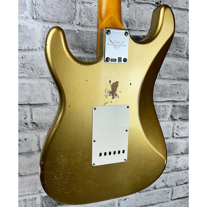 Fender Custom Shop Late 1962 Stratocaster Relic with Closet Classic Hardware, Rosewood Fingerboard, Aged Aztec Gold