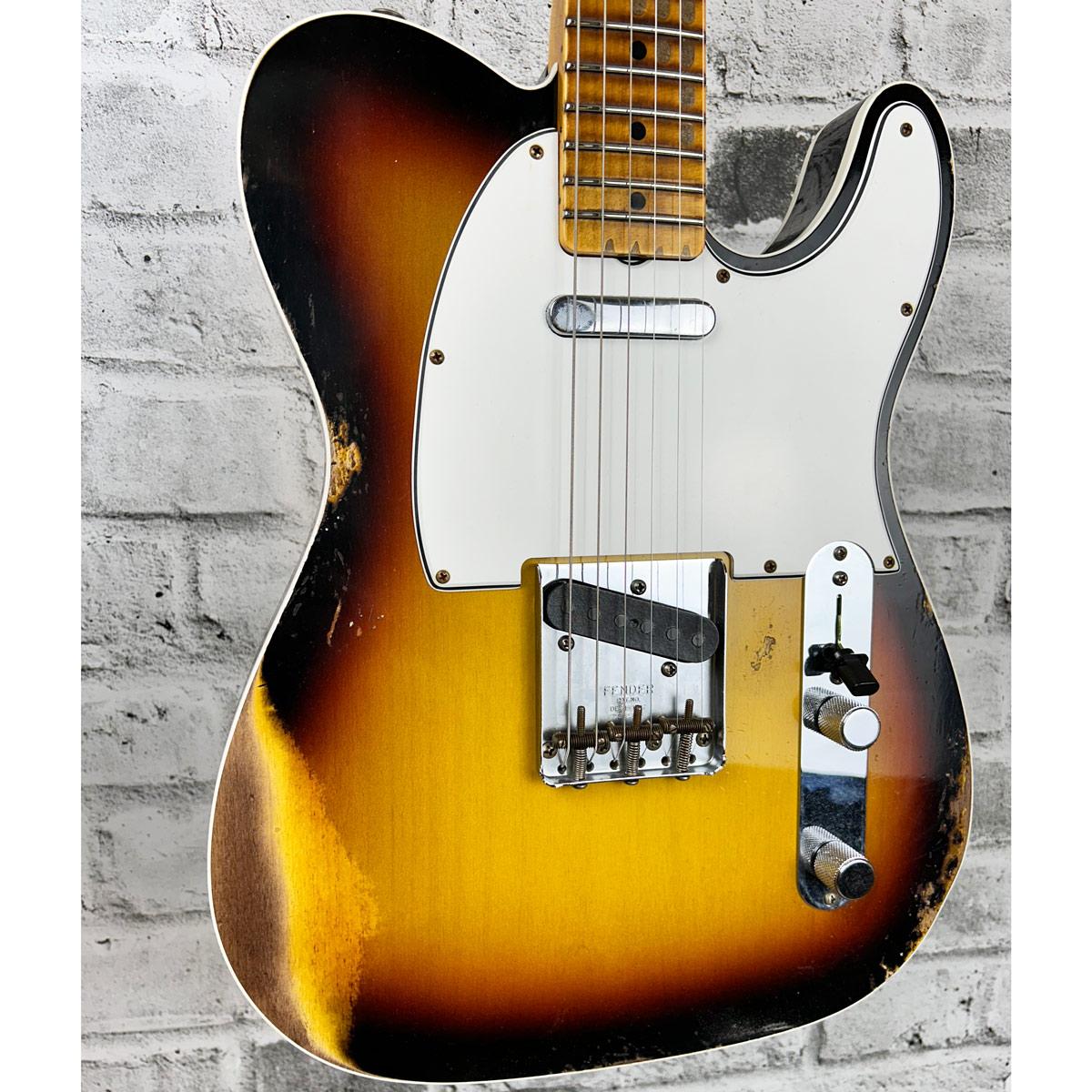 Fender Custom Shop 1965 Telecaster Custom Heavy Relic, Quartersawn Maple Neck, Faded 3-Color Sunburst