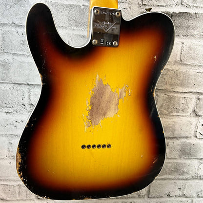 Fender Custom Shop 1965 Telecaster Custom Heavy Relic, Quartersawn Maple Neck, Faded 3-Color Sunburst