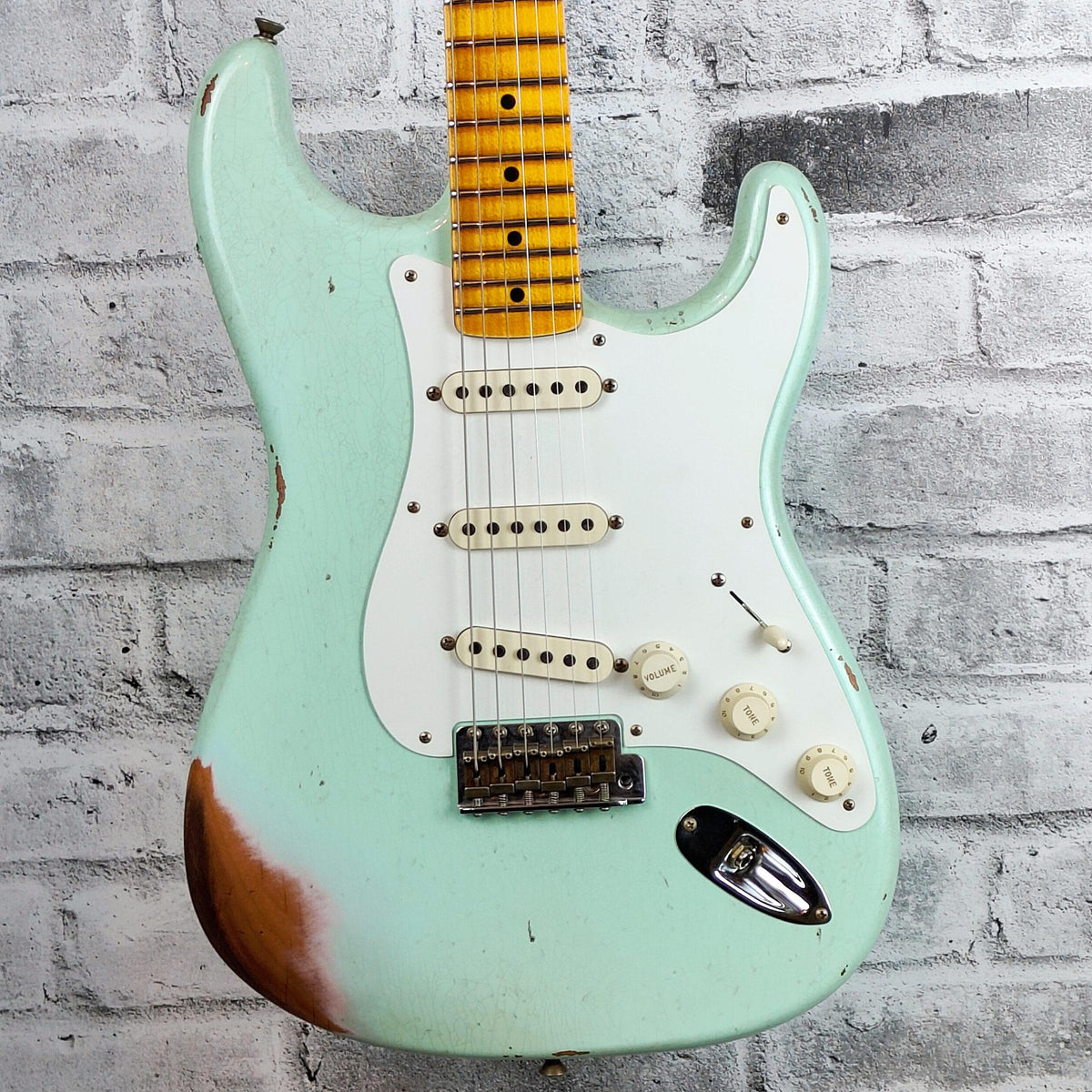 Fender Custom Shop '58 Strat Relic, Maple Neck, Super Faded Aged Surf Green