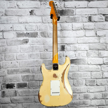 Fender Custom Shop '61 Strat Heavy Relic, Rosewood Fingerboard, Aged Vintage White over 3-Color Sunburst