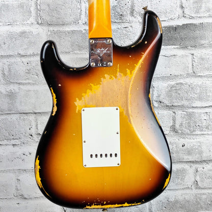 Fender Custom Shop '61 Strat Heavy Relic, Rosewood Fingerboard, Super Faded Aged 3-Color Sunburst