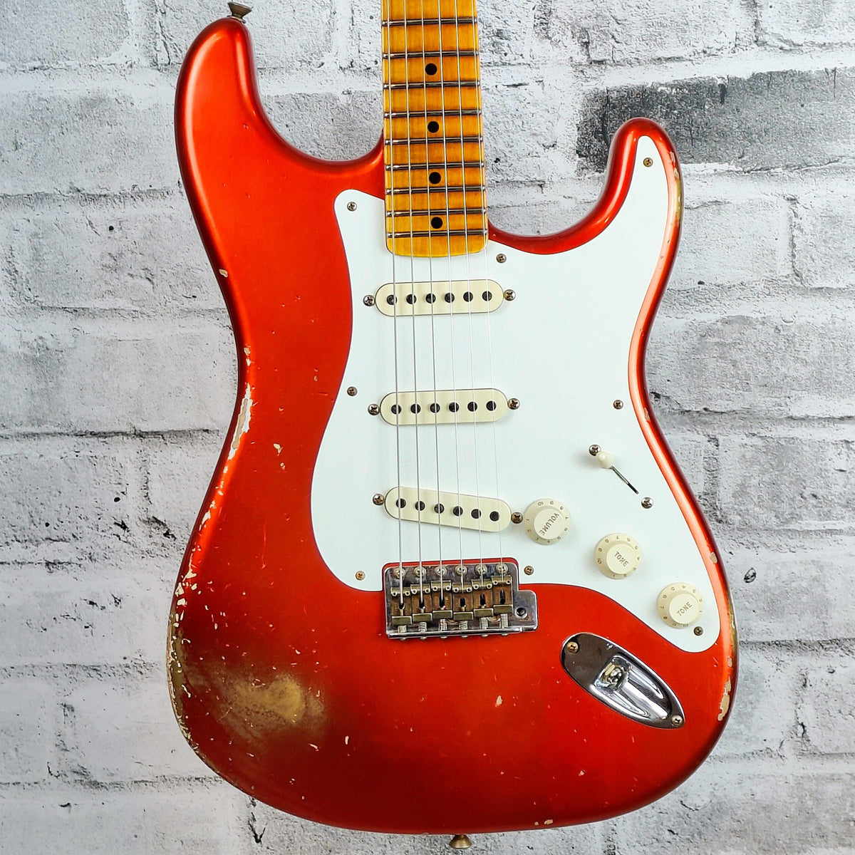Fender Custom Shop '58 Strat Relic, Maple Neck, Faded Aged Candy Apple Red