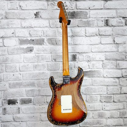 Fender Custom Shop Limited Edition Roasted ’61 Strat Super Heavy Relic, Flat-Lam Rosewood Fingerboard, Aged 3-Color Sunburst