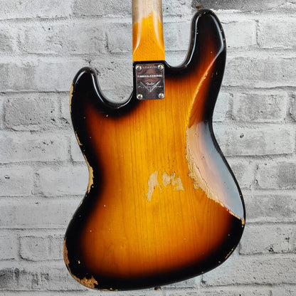 Fender Custom Shop Limited Edition Custom Jazz Bass Heavy Relic, Round-Lam Rosewood Fingerboard, Faded Aged 3-Color Sunburst