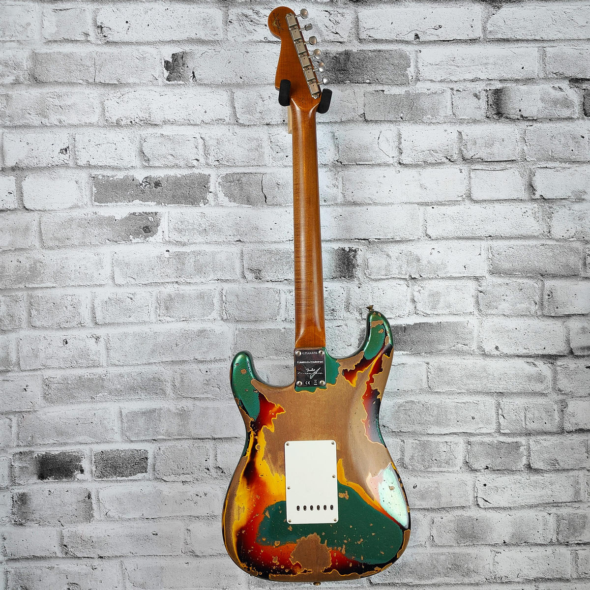 Fender Custom Shop Limited Edition Roasted ’61 Strat Super Heavy Relic, Flat-Lam Rosewood Fingerboard, Aged Sherwood Green Metallic over 3-Color Sunburst